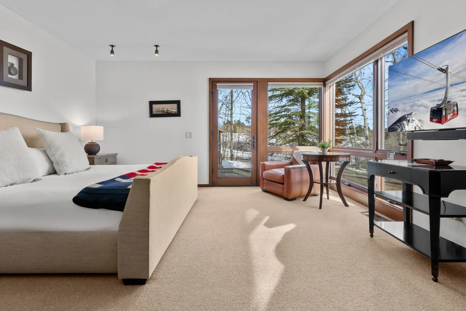 King Master Bedroom with Fireplace