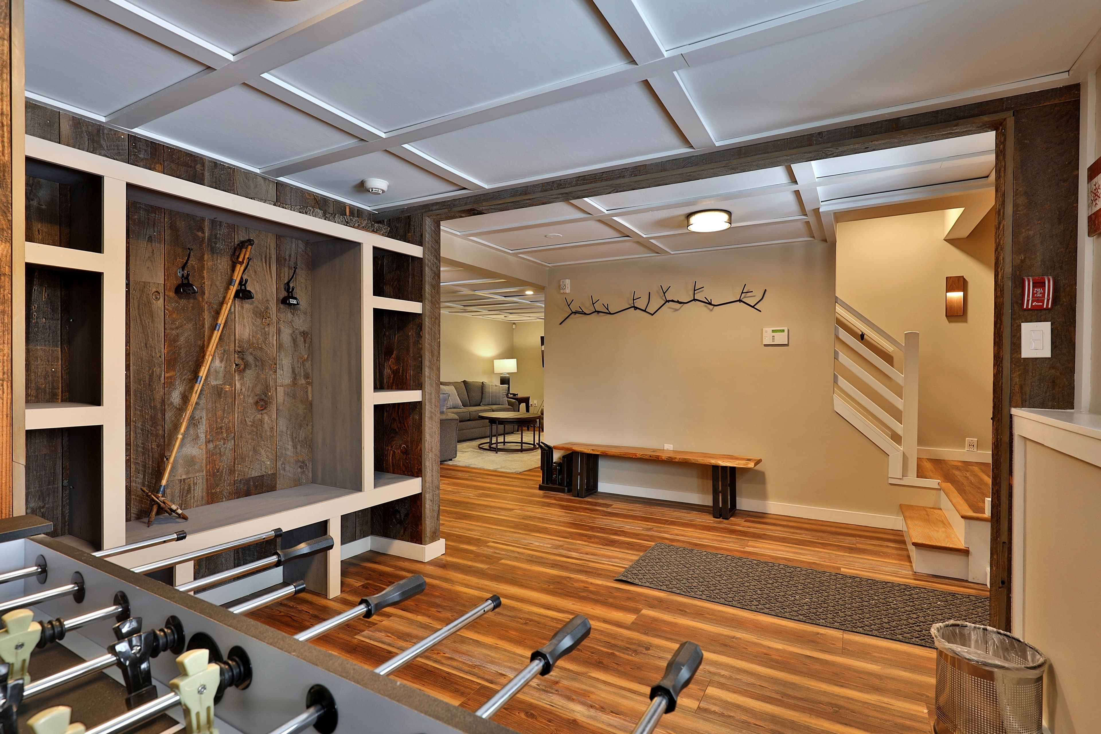 Downstairs living area has plenty of space and is a great place to relax.