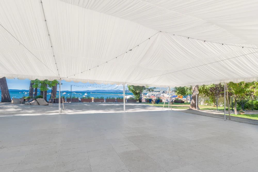 Outdoor wedding area