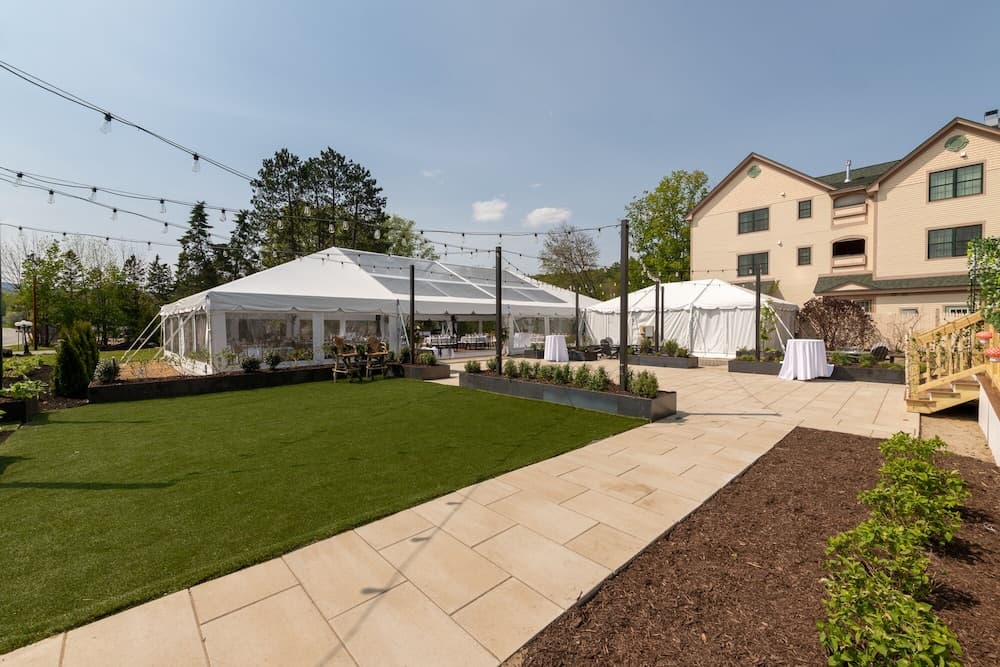 Outdoor wedding area